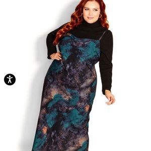 Never worn city chic maxi teal exotic surface stress